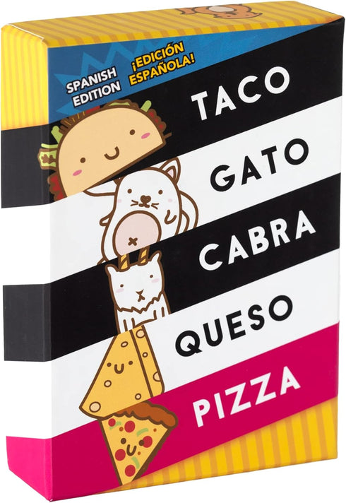 Taco Cat Goat Cheese Pizza - Spanish Edition! ¡Taco Gato Cabra Queso Pizza! Ages 8+, 10-15min Play time, 2-8 Players