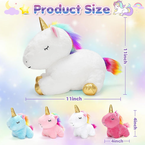 0 1 2 3 4 5 6 7 8+ Set, Mommy 4 Tummy, KIZZYEA Toys for Girls Ages Years, Unicorn Plush Toys Soft Unicorn Stuffed