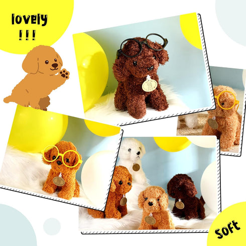4 Pcs Cute Dog Stuffed Animal Toy, 7 Inch Plush Puppy Stuffed Animal for Boys and Girls, Party Decorations, Birthday