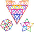204 Pcs Magnetic Building Sticks Blocks Toys, 2.3" Length Educational Magnetic Stacking Toys Set for Kids