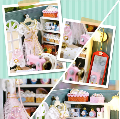Flever Dollhouse Miniature DIY House Kit with Furniture for Romantic Valentine's Gift (Beatific Atelier)