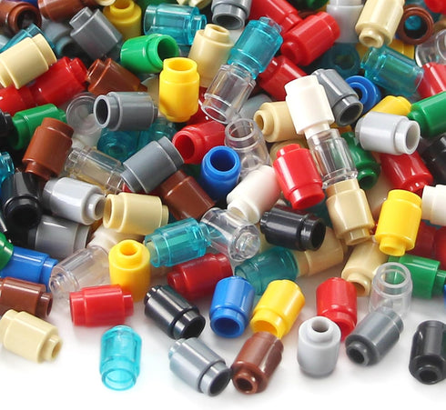 Feleph 600 Pieces 1x1 Round Bricks Bulk Multicolored Classic Basic Parts Building Creative Play Set Blocks