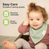 8-Pack Organic Baby Bandana Drool Bibs for Girls - Super Absorbent Soft Cotton Bandana Bibs for Infants