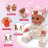 Set Playset 3 4 5 6 Baby Doll Toys with Stroller, Crib, Dining Chair, Realistic Doll Accessories for Kids Pretend Play