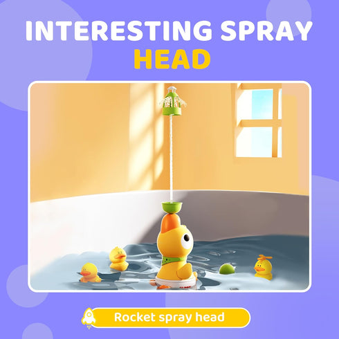 FIRRLUCO 1 3 Baby Bath Toys, Baby Bath Shower Head for Bathtub with Adjustable Sprayer, Control the Flow Rinser Babies