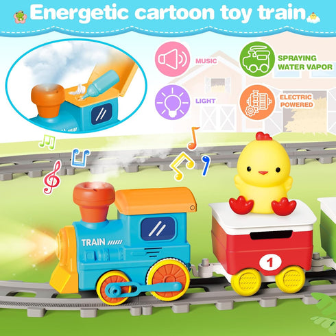 1-3, Counting, 6 12-18M Learning Toy for Toddlers Electric Toys Trains with Lights, Music & Steam, Matching & Sorting