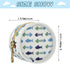 PYBUG Fish Round Pacifier Storage Case, Polyester & TPU Lined with Hook Buckle, Pacifier Container Box for Baby