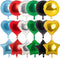 PartyWoo 30pcs 18 Inch Star, Heart & Round Foil Balloons, Perfect for Birthday Parties, Multicolor, Ages All