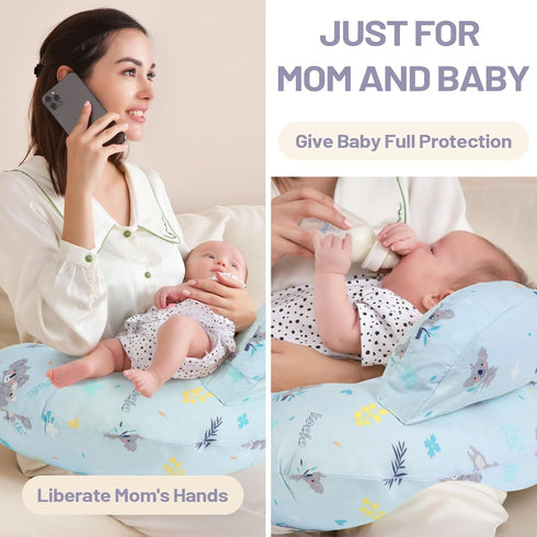 AMASKY Nursing Pillow for Breastfeeding, Breastfeeding Pillows for More Support for Mom and Baby, with Plus Size
