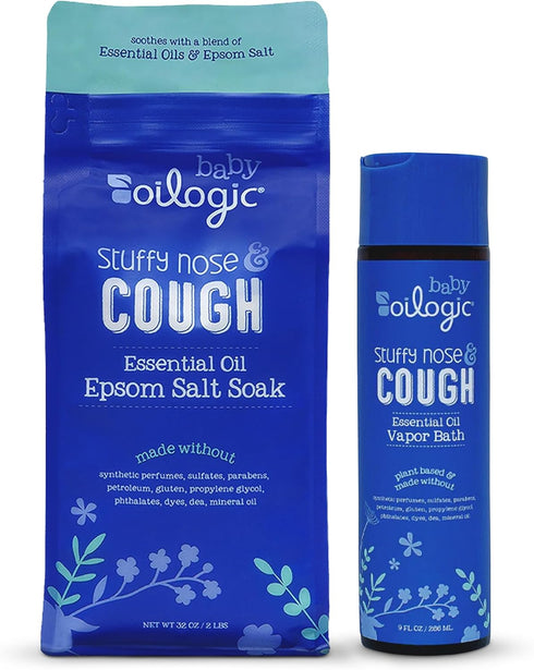 Oilogic Baby Stuffy Nose & Cough Power Bundle with Vapor Bath Relief