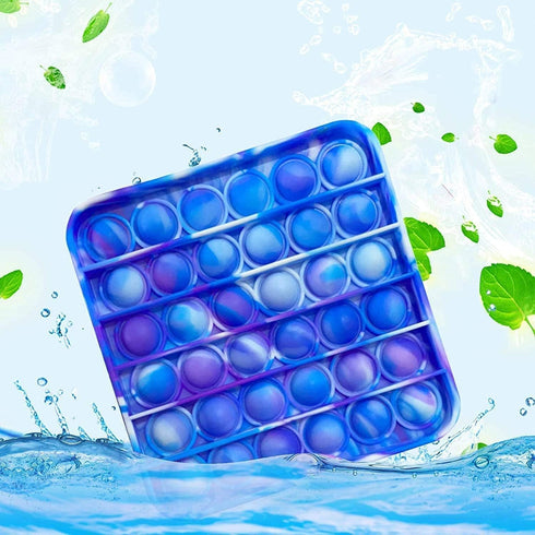 30PCS Random Silicone Tie-dye Push Pop Bubble Fidget Toy - Stress Reliever for Kids Adults