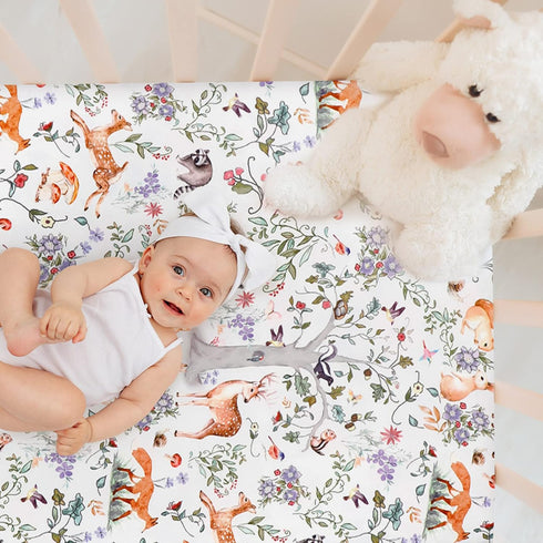 2 Pack, 28"x 52" Fitted Crib Sheet Crib Sheets for Boys & Girls, Super Soft Breathable Toddler Bed Sheets for Standard
