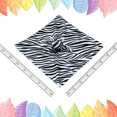 Baby Zebra Soft Stuffed Animal Security Blanket, Plush Zebra Character Lovey Blanket, Baby Shower/Nursery Gift, Cuddly Newborn, Infant, Toddler Snuggle Blankie for Boys Girls, 13" by Doindute