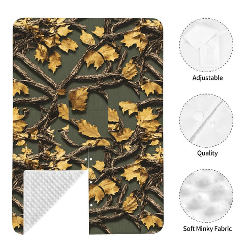 Camouflage Leave Baby Car Seat Canopy and Nursing Cover for Breastfeeding Multi-Use Cover Lightweight Infant Stretchy