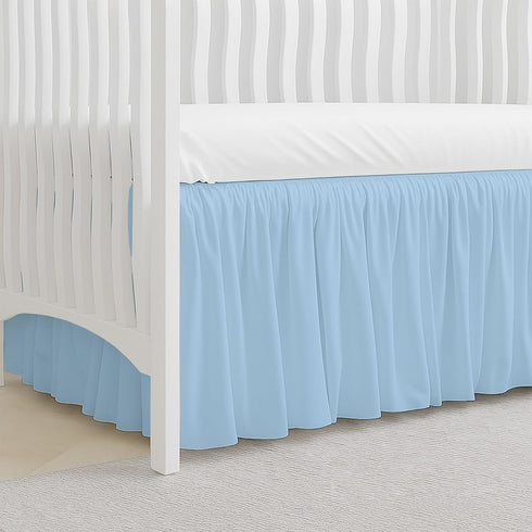 MD Home Decore 100% 14" Crib Bed Skirt Dust Ruffle with Split Corners - Cotton - Nursury Standard Crib Bedding Toddler