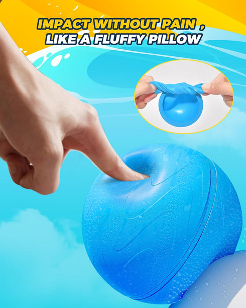 SOPPYCID 20PCS Reusable Water Balloons, Pool Beach Toys for Kids, Summer Outdoor Water Games for Kids Adults