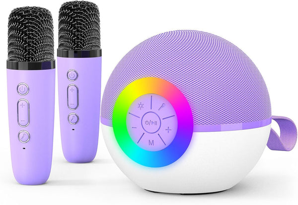 goopow Mini Karaoke Machine Speaker for Kids Adults, Portable Bluetooth Microphone Song Toys