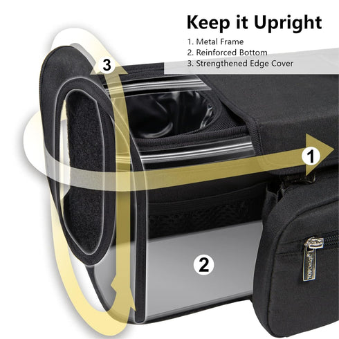 TOPDesign Universal Baby Stroller Organizer, Stroller Caddy with Heightened Insulated Cup Holders & Non-Slip Secure
