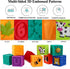 Kingtree Baby Blocks, 9PCS Soft Squeeze Building Blocks Stacking Toys for 6+ Months Babies, Educational Set