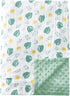david's kids Muslin Baby Blanket - Soft Lightweight with Muslin Cotton Front, 30x40 Inches, Leaf
