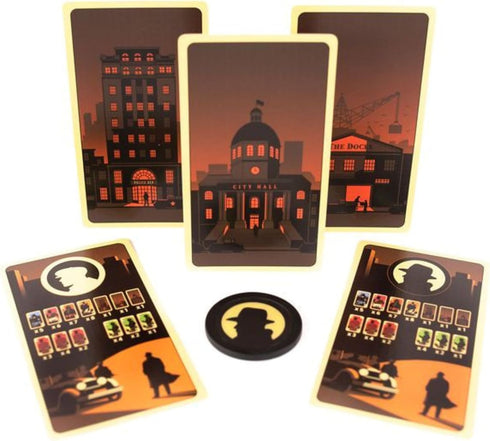 Pandasaurus Games District Noir Card Game - Crime Themed Bluffing and Set Collection Strategy Game for Kids and Adults