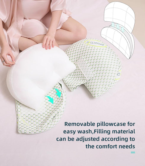 Oternal Pregnancy Pillow for Pregnant Women Comfortable Maternity Pillow for Side Sleepers, Supports Back, Belly, HIPS