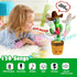 Sunny Dancing Cactus Toy - Talking, Lighting, and Mimicking Electronic Plush for Kids (Cowboy Style)