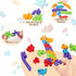 LovesTown Giraffe Wooden Puzzle - 26PCS Jigsaw Puzzle with Alphabet and Number Blocks for Preschool Kids