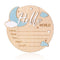 Penitue Baby Announcement Sign, 15cm/5.91in Wooden Hello World Newborn Welcome Sign Birth Baby