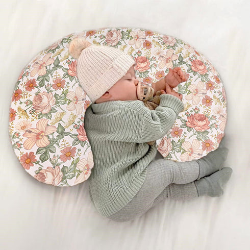 (2 Pack Little Jump Western Wild Flowers Nursing Pillow Cover Slipcover for Breastfeeding Pillows, Soft and Comfortable