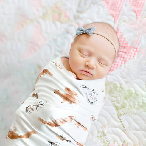 GRSSDER Baby Blankets, Super Soft Jersey Knit Swaddle Blanket for Baby Girls and Boys, 34 x 44 Extra Large