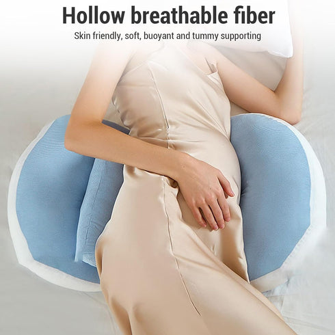 Marhynchus Pregnancy Pillow, U Shaped Maternity Pillow for Side Sleeping with Removable Cover, Belly Support and Back