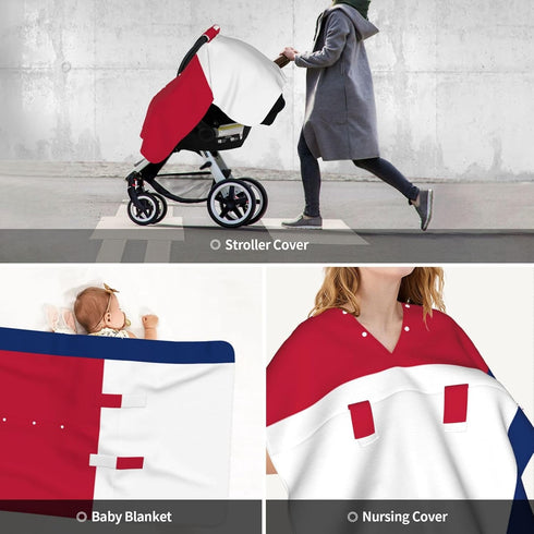 CQMZJHU Texas Flag Baby Car Seat, Rain Shelter, Multifunctional Nursing Cover for Newborns, Mother Care, Breastfeeding