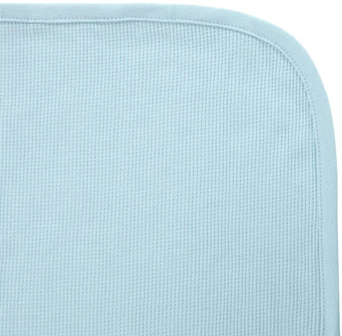 American Baby Company 100% Cotton Thermal Waffle Swaddle Blanket, Blue, 30" x 40"