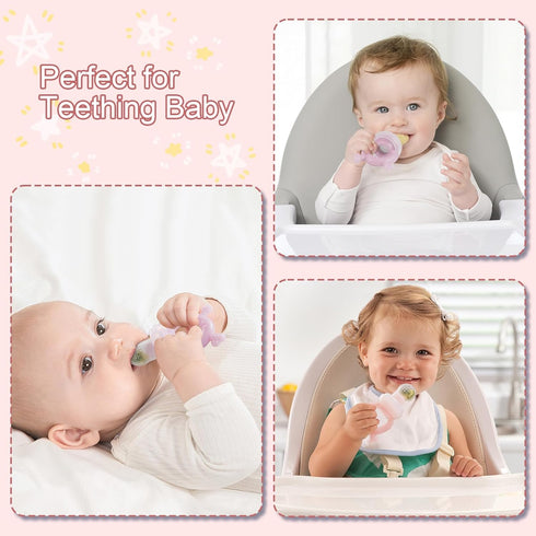 (2 Pack), KingKam Baby Breastmilk Popsicle Molds & Baby Fruit Feeder Baby Food Freezer Tray Storage Containers