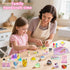 Set, 14Pcs 8+ Mini Bake Shop DIY Toy Making Pretend Desserts & Cakes, Resin & Clay Kitchen Play Kit, Scene Display
