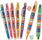 Fun Express Glitter Stacking Crayons for Kids - 12 Pack of Rainbow