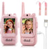 MINIBEAR Video Walkie Talkies for Kids Ages 3-12, 2 Pack Rechargeable Video Intercom