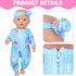 ZITA ELEMENT 5 Sets 14-18 Inch Baby Doll Clothes Outfits, Casual Wear for 17 Inch Baby Doll, 10 Pcs Doll Clothes