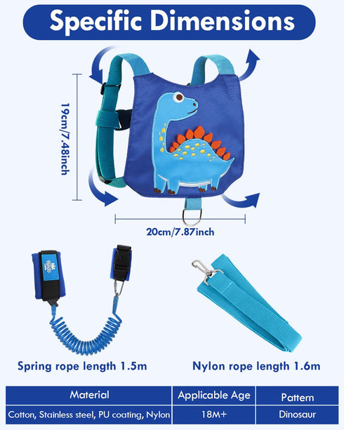 Lehoo Castle Toddler Leash, Toddler Harness with Leash with Anti Lost Wrist Link for Kids, Baby Leash with Key, Kids