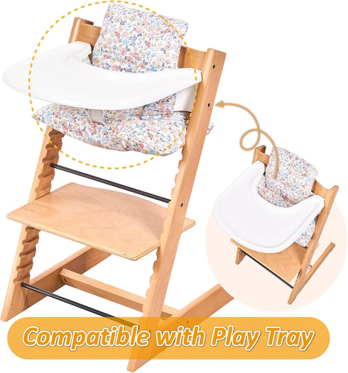 DADOUMAN 18" 11" Extra Padded Soft Dining Chair Seat Cushion, Wateproof & Wipe Clean Cushion for Stokke Tripp Trapp