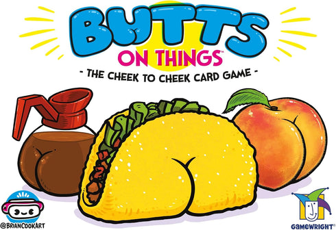Gamewright - Butts On Things Card Game, Cheek to Cheek Fun for Kids Ages 8 and Up, Family Game Night