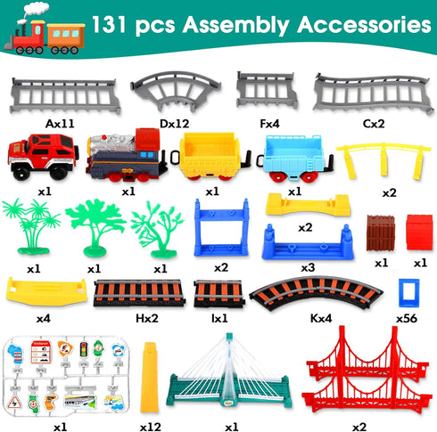SANANT 2 1 Set 4-8, Set Playset 3 4 5 6 7 8+ in DIY Tracks Electric Train Toy for Kids Ages Train Tracks & Car Tracks
