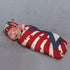 Star Stripes Baby Swaddle Blanket with Beanie Set, Newborn Receiving Blankets 35.4"X 35.4" USA Flag Soft Wrap Gift