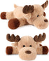 Adorable 13" Caribou Furry Reindeer Elk Moose Plush Toy for Kids, Super Soft Brown