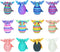 Mydhall 12PCS 3D Printed Dragon Eggs with Baby Dragon Inside Easter Basket