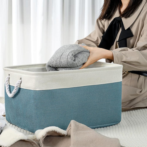 TheWarmHome Storage Baskets - Extra Large 3 Pack 17x14x10 inch Storage Bins for Organizing Baby Clothes, Dog Toys, Home