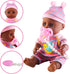 Set 21 Set deAO Black Baby Doll - Mobile, High Chair, Stroller & Feeding Accessories - Piece Play (Doll Included)