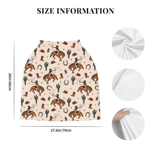 Sozzjile Western Car Seat Covers Baby Multi-Use Car Seat Canopy Carrier Cover, Breathable Breastfeeding Cover Western