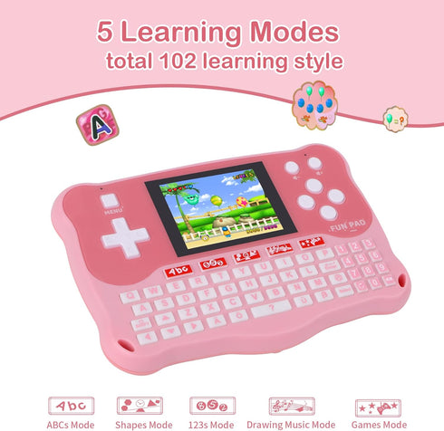 102 3-12 Kids Tablet/Baby Learning Pad with Activities/Toddler Tablet with ABC/Words/Music/Math Interactive Educational